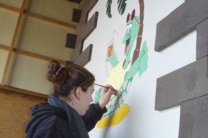 2014 - Les thermes de Grand-Rechain : Montage du char